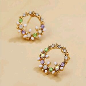Rhinestone Garland Earrings 